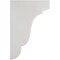 Ekena Millwork 5 1/4"W x 5"D x 7 1/2"H Bedford Wood Vintage Decor Bracket, Chalk Dust White BKTWD05X05X08BEWH - alternate 2